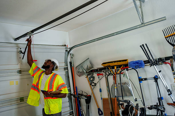 Professional Garage Door Maintenance technician working in Farmville, NC